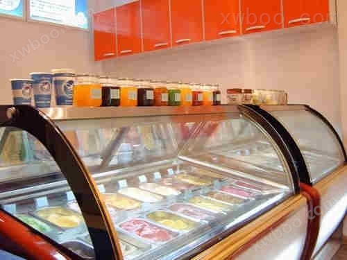 高效除雾玻璃方盆硬冰淇淋展示柜样品